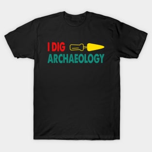 I Dig Archaeology Retro Apparel T-Shirt